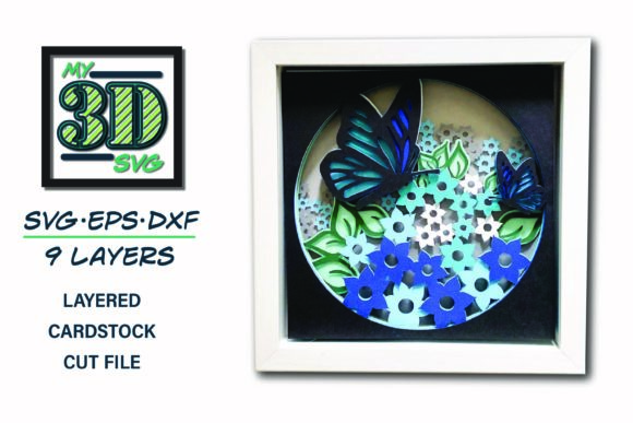 3D Flower Field SVG for Shadow Boxes: A Versatile Graphic Design Asset