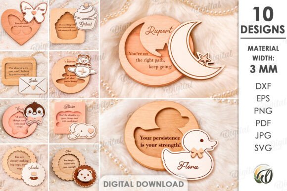 3D Kids Cards Bundle for Laser Cutting Projects