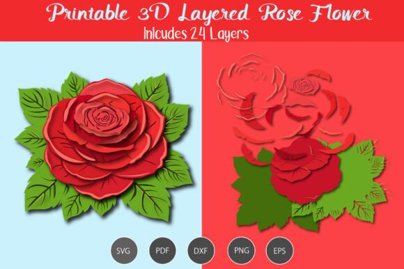 3D Layered Rose Flower SVG Review for Real Projects