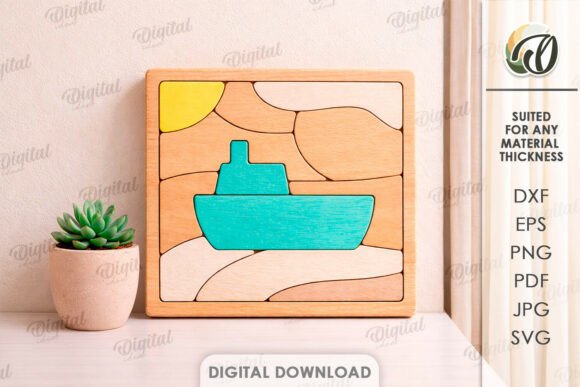 3D Mini Puzzle Decor Laser Cut for Signs: A Versatile Design Asset