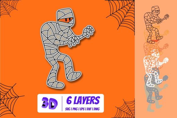 3D Mummy SVG for Laser Cutting: A Versatile Autumn Amp Graphic Design Asset
