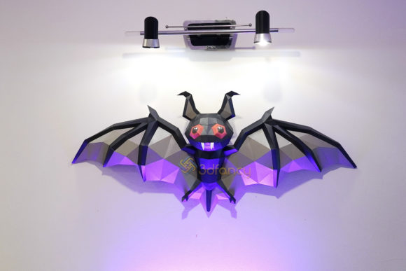 3D SVG Halloween Bat Papercraft for Real Crafting Projects