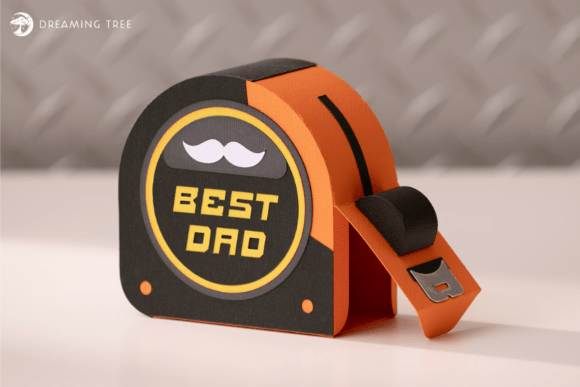 3D SVG Measuring Tape Favor Box for Father’s Day Campaigns