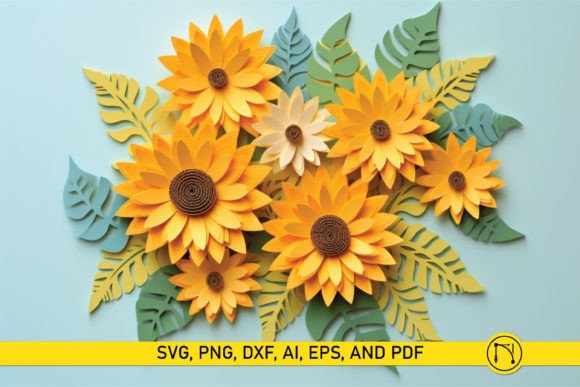 3D SVG Sunflower Paper Flower Template Bundle Review for Digital Sellers