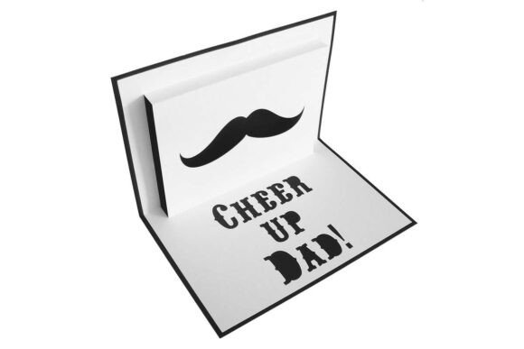 Cheer Up Dad Mustache 3D SVG for Father's Day Crafts