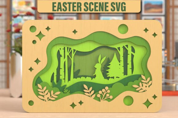Easter Village Scene 3D SVG: A Versatile Design Asset for Seasonal Projects