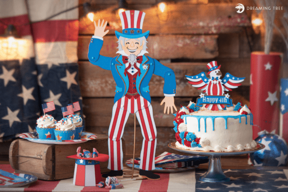Star Spangled SVG Bundle: A Festive 3D Graphic for Independence Day Campaigns