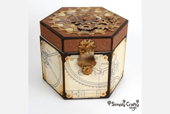 Steampunk Gears Box 3D SVG for Father’s Day Projects