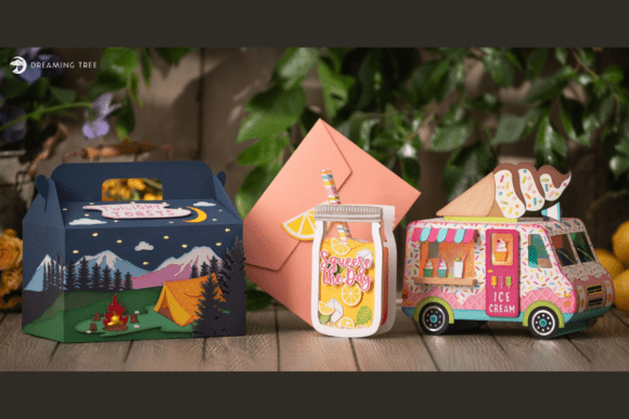 Summer Sweets SVG Bundle: A Playful 3D Design Asset for Content Creators