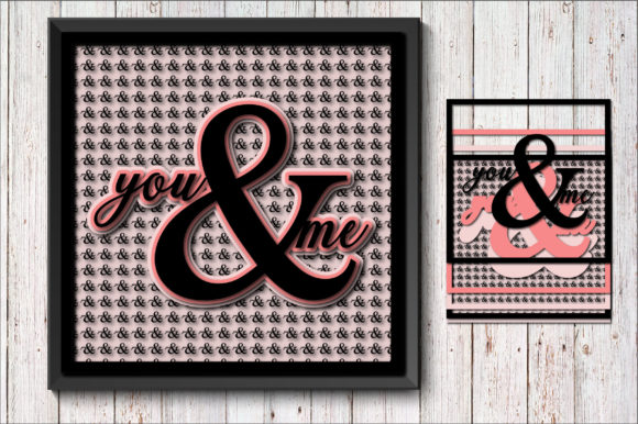 Wedding You Me Multilayer 3D SVG Design for Shadow Boxes
